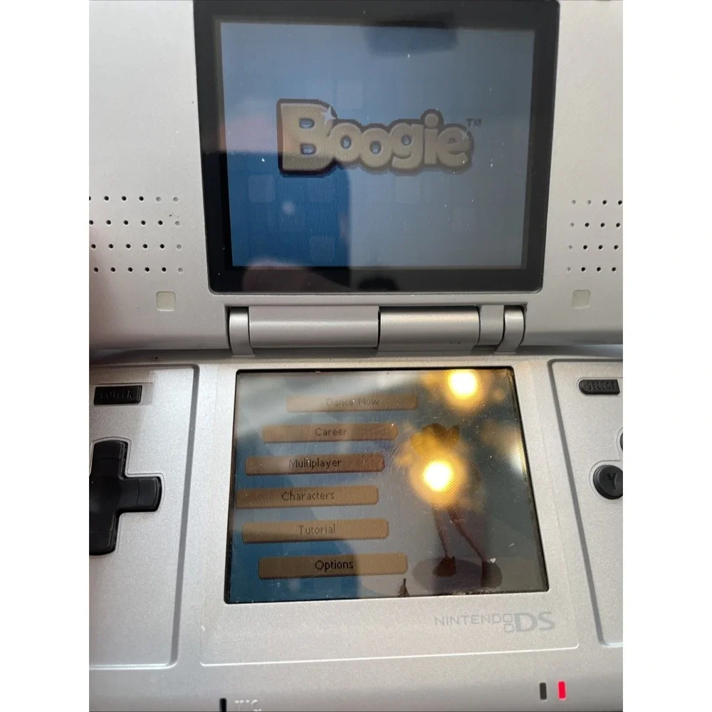 Nintendo DS NTR-001 2004 Game Console - Silver w/ Charger +Case+6 Games-TESTED